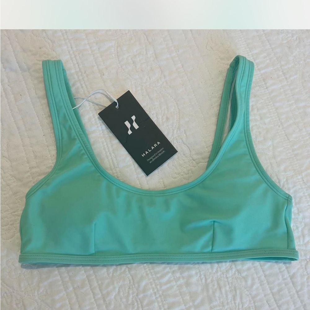 HALARA Women's Mint Teal Bikini Top Size S
